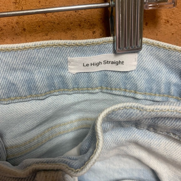 Frame Le High Straight Light Wash Denim Jeans - Picture 4 of 4